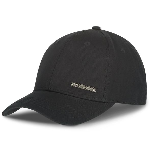 malelions metal logo cap zwart