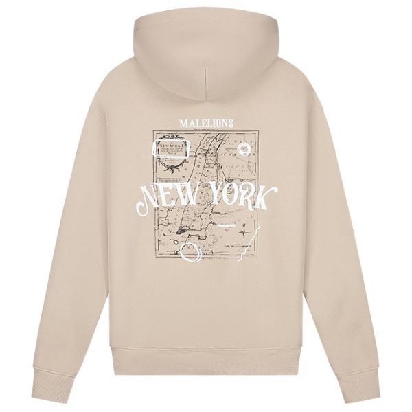 Malelions New York Hoodie Beige