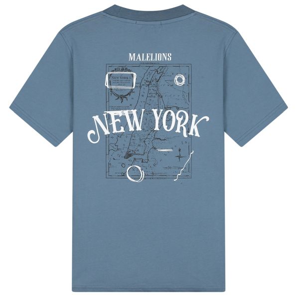 Malelions New York T-shirt Blauw