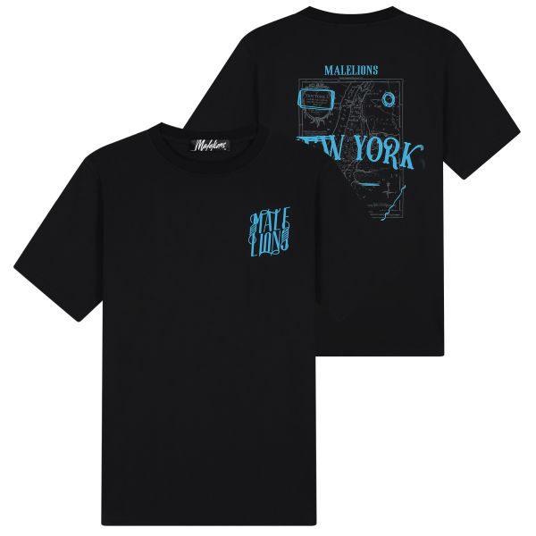 Malelions New York T-shirt Zwart