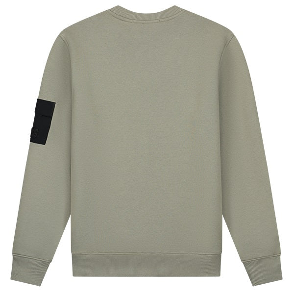 Malelions Nylon Pocket Sweater Licht Groen