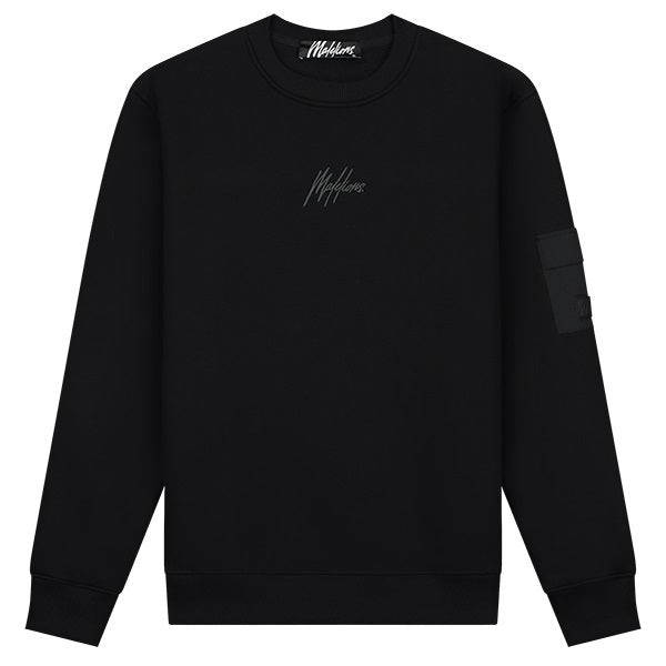 Malelions Nylon Pocket Sweater Zwart
