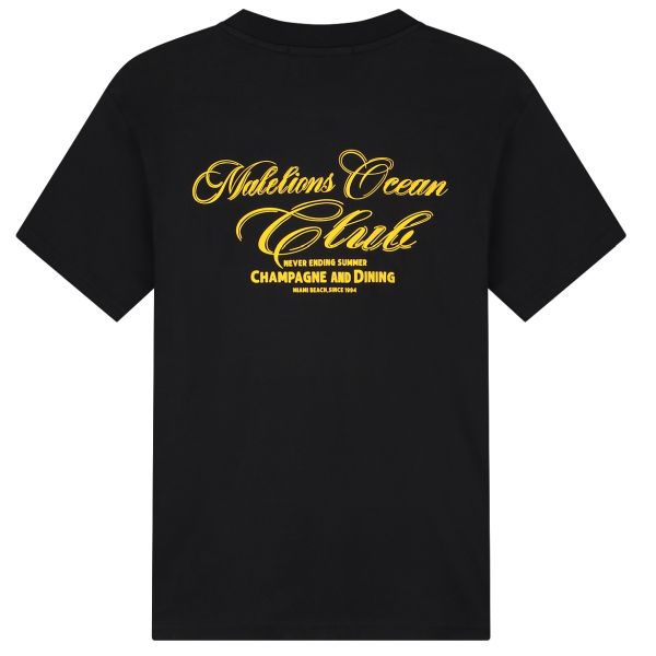 Malelions Ocean Club T-shirt Zwart