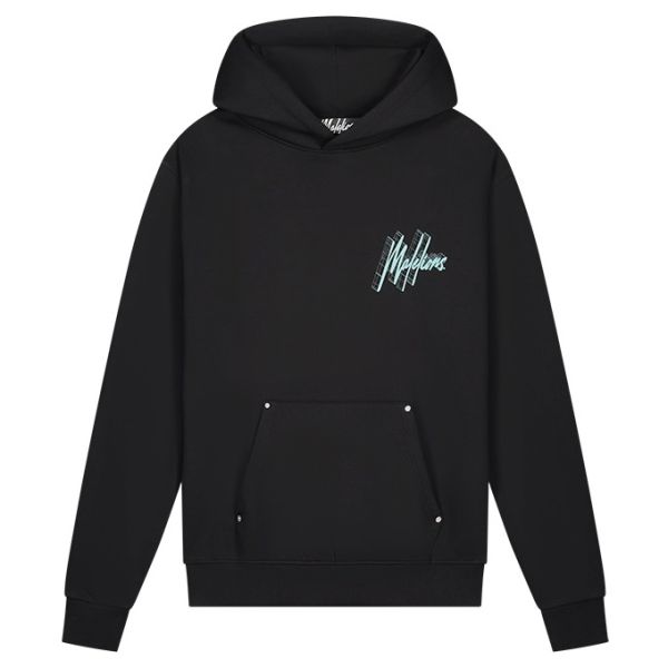 Malelions Oversized 3D Graphic Hoodie Zwart