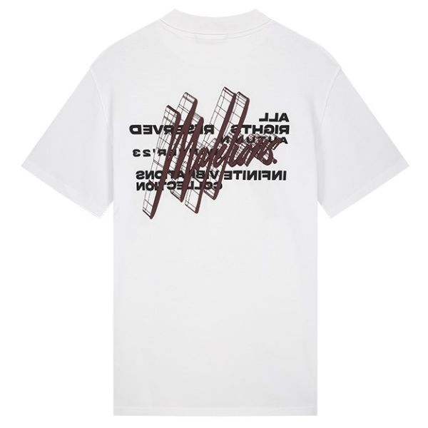 Malelions Oversized 3D Graphic T-shirt Wit