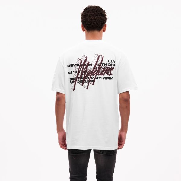 Malelions Oversized 3D Graphic T-shirt Wit