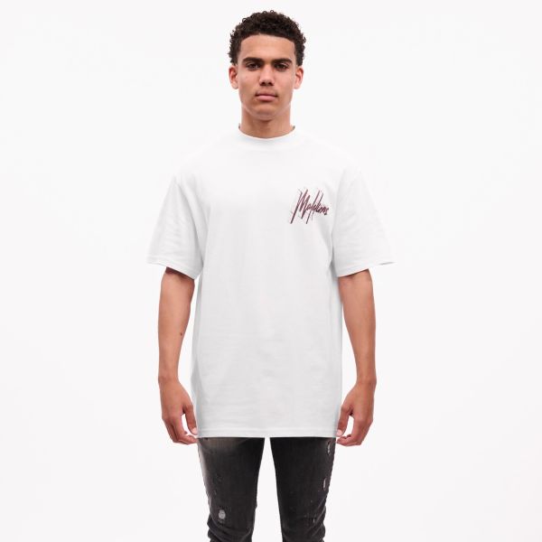 Malelions Oversized 3D Graphic T-shirt Wit