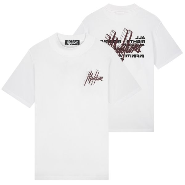 Malelions Oversized 3D Graphic T-shirt Wit