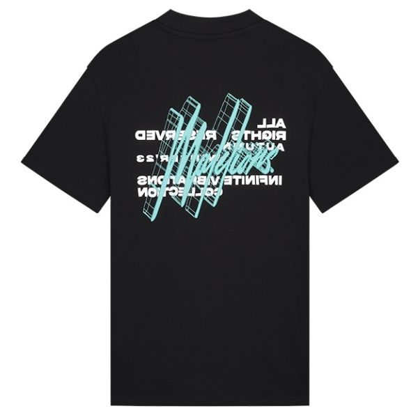 Malelions Oversized 3D Graphic T-shirt Zwart
