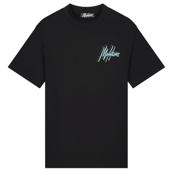 Malelions Oversized 3D Graphic T-shirt Zwart