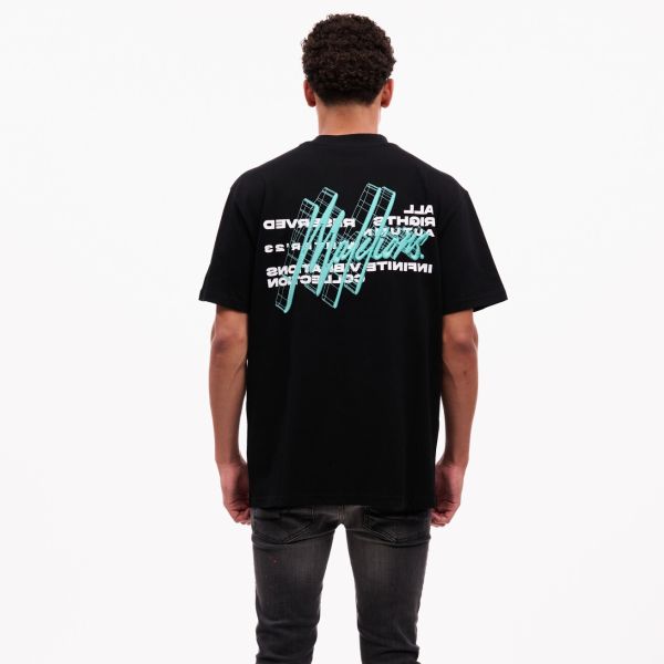 Malelions Oversized 3D Graphic T-shirt Zwart