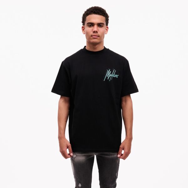 Malelions Oversized 3D Graphic T-shirt Zwart