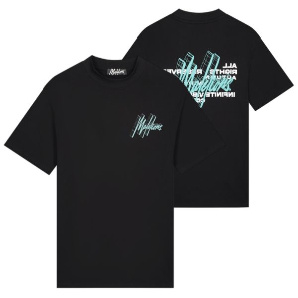 Malelions Oversized 3D Graphic T-shirt Zwart
