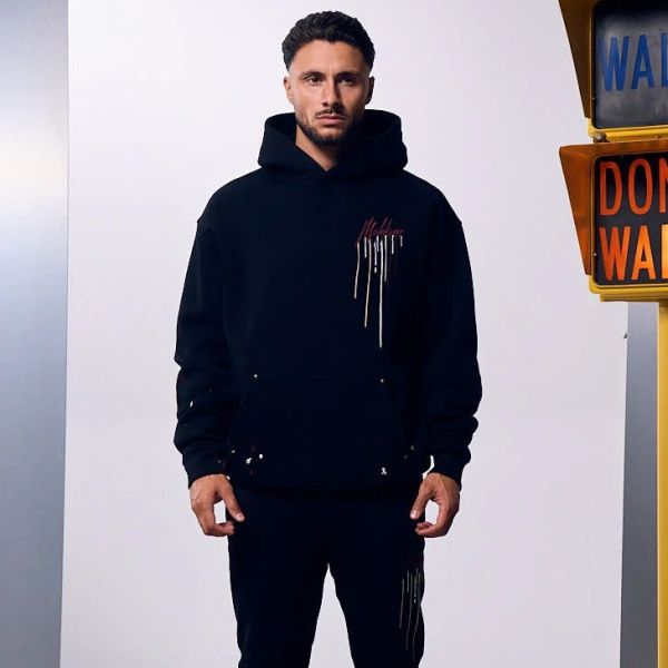 Malelions Oversized Painter Hoodie Zwart