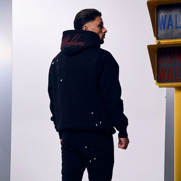 Malelions Oversized Painter Hoodie Zwart