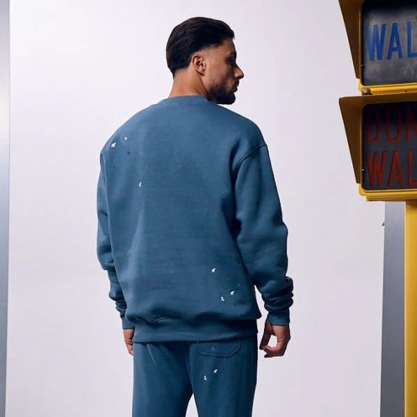 Malelions Oversized Painter Sweater Blauw
