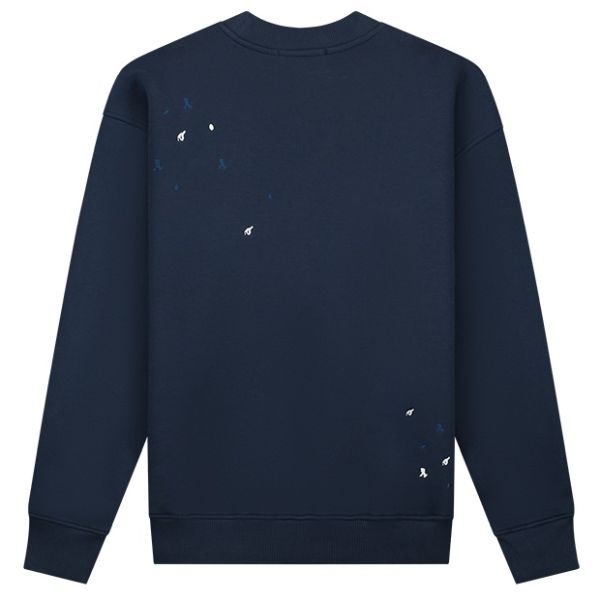 Malelions Oversized Painter Sweater Navy