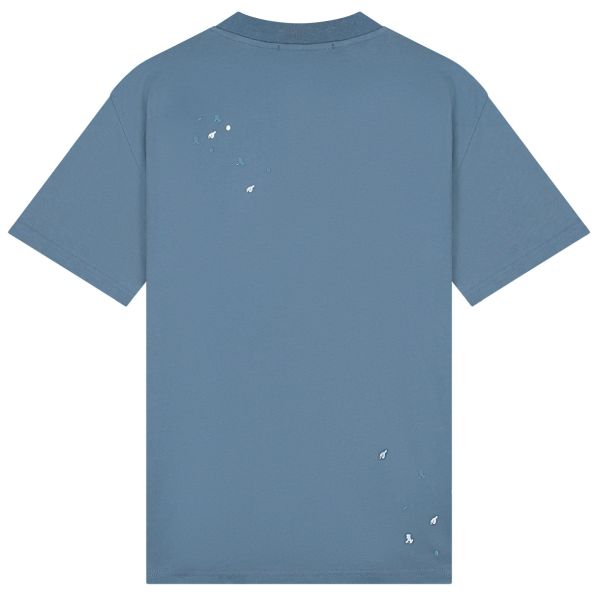 Malelions Oversized Painter T-shirt Blauw