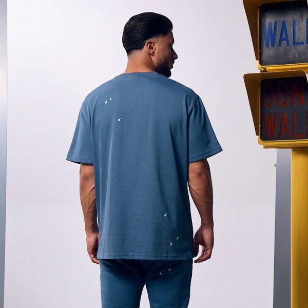 Malelions Oversized Painter T-shirt Blauw