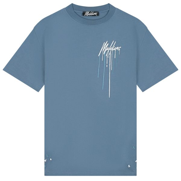 Malelions Oversized Painter T-shirt Blauw