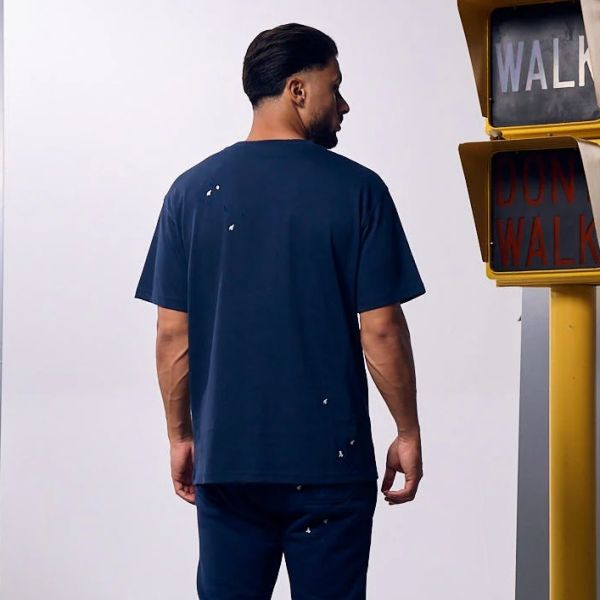 Malelions Oversized Painter T-shirt Navy