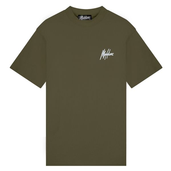 Malelions Oversized Signature T-shirt Donker Groen