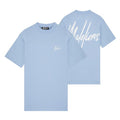 Malelions Oversized Signature T-shirt Licht Blauw