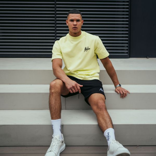 Malelions Oversized Signature T-shirt Licht Groen