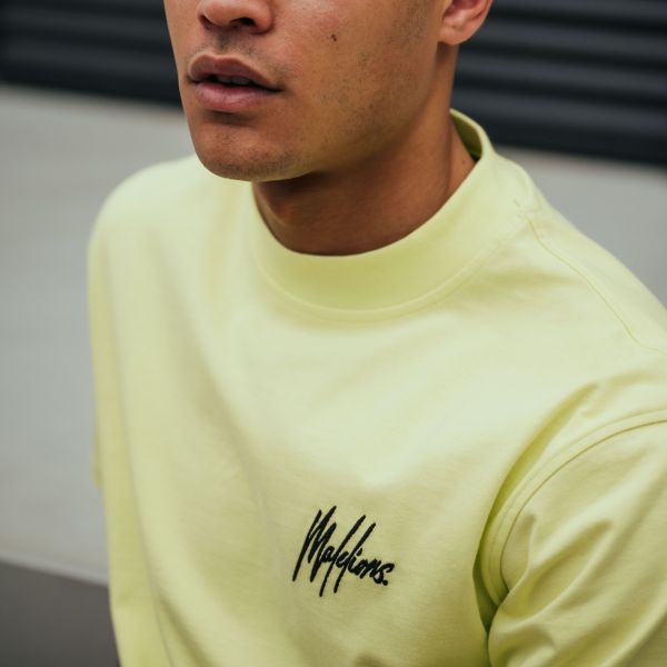 Malelions Oversized Signature T-shirt Licht Groen