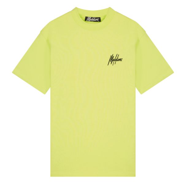 Malelions Oversized Signature T-shirt Licht Groen