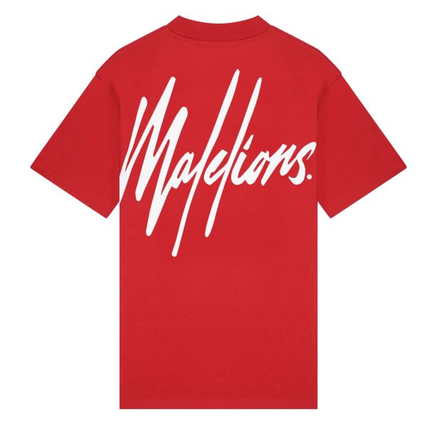 Malelions Oversized Signature T-shirt Rood