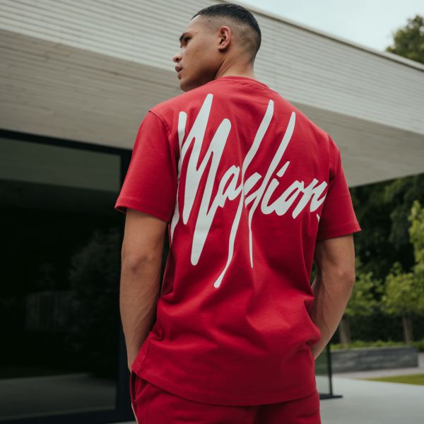 Malelions Oversized Signature T-shirt Rood