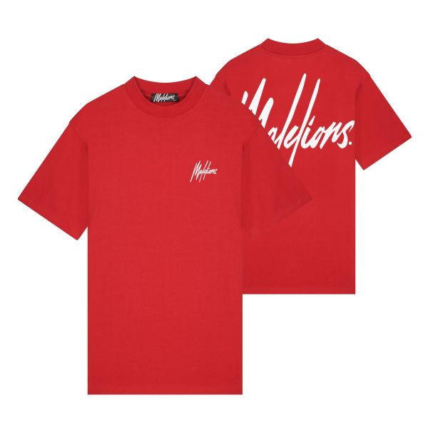 Malelions Oversized Signature T-shirt Rood