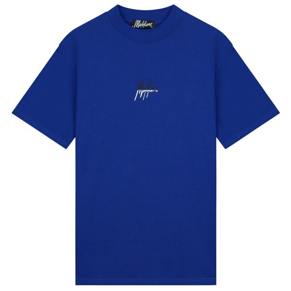 Malelions Oversized Split T-shirt Blauw