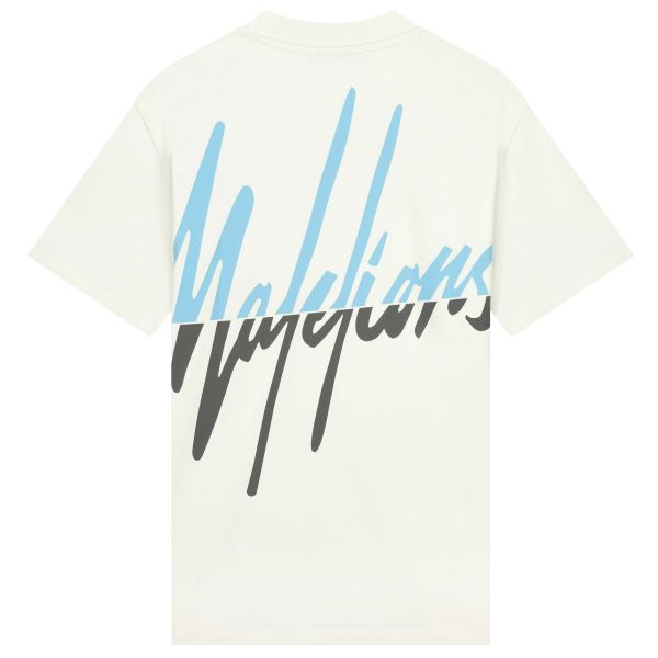 Malelions Oversized Split T-shirt Off White