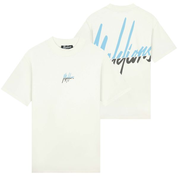 Malelions Oversized Split T-shirt Off White