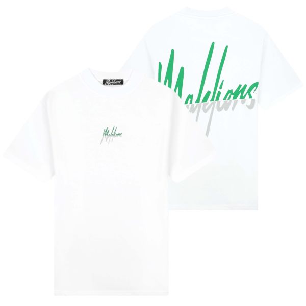 Malelions Oversized Split T-shirt Wit
