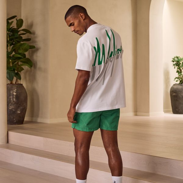 Malelions Oversized Split T-shirt Wit