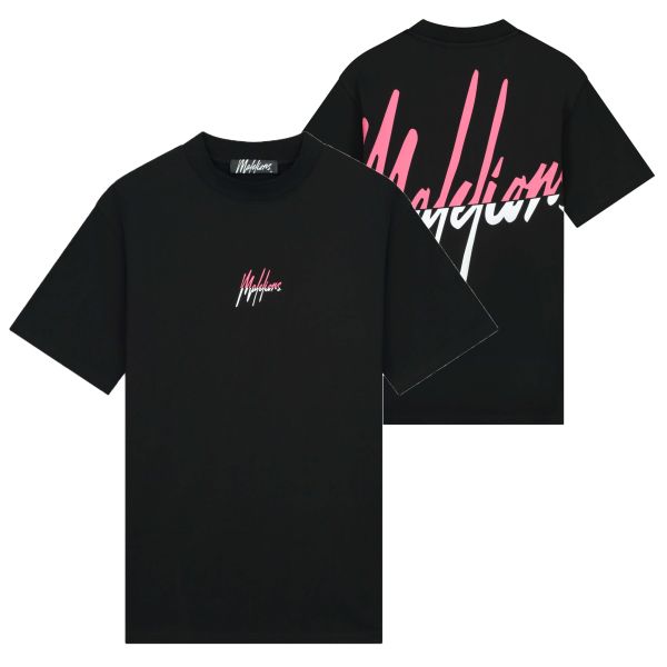 Malelions Oversized Split T-shirt Zwart