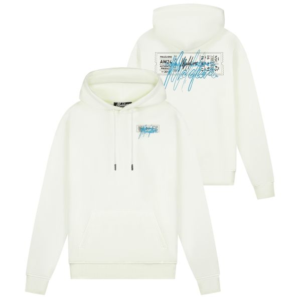 Malelions Oversized Ticket Hoodie Off White