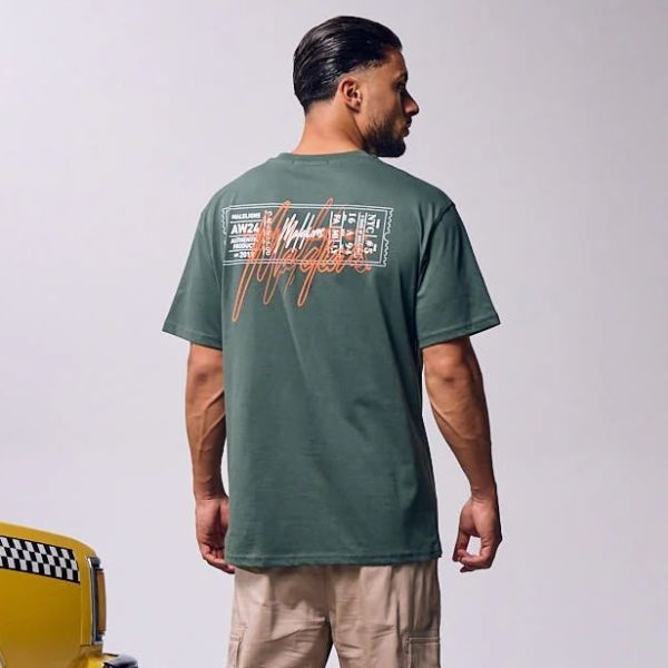 Malelions Oversized Ticket T-shirt Donker Groen