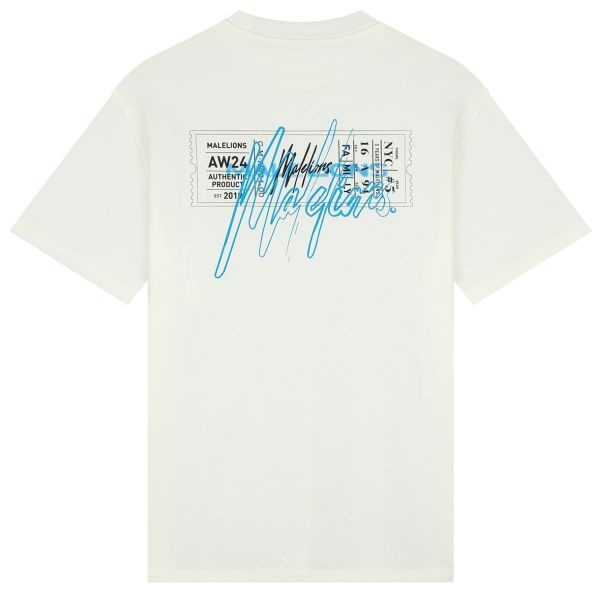 Malelions Oversized Ticket T-shirt Off White