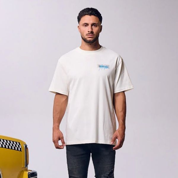 Malelions Oversized Ticket T-shirt Off White