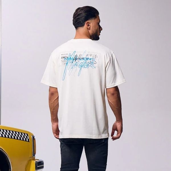 Malelions Oversized Ticket T-shirt Off White