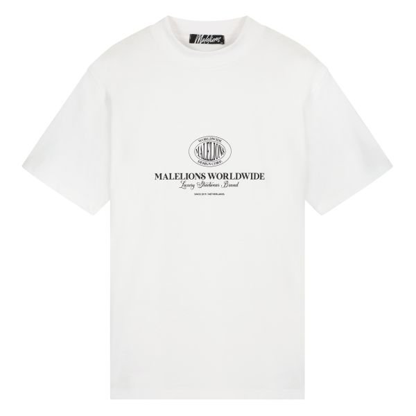 Malelions Oversized Worldwide T-shirt Wit