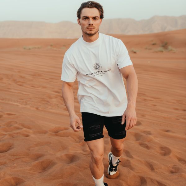 Malelions Oversized Worldwide T-shirt Wit