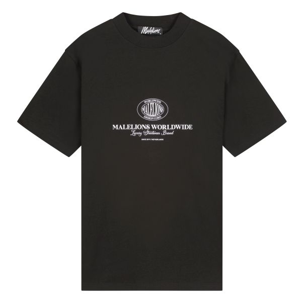 Malelions Oversized Worldwide T-shirt Zwart