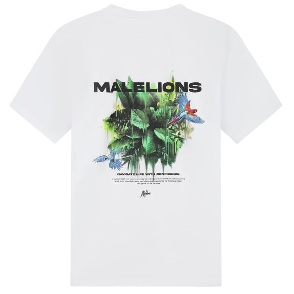 Malelions Parrot T-shirt Wit