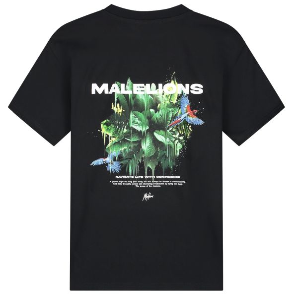 Malelions Parrot T-shirt Zwart