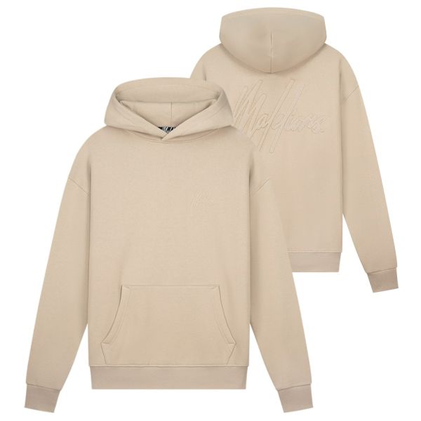 Malelions Patchwork Hoodie Beige